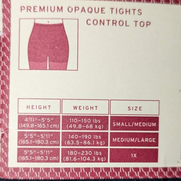 *3 FOR $9 NEW Merona Premium Opaque Control Top Xavier Navy Dark Solid Tights 1X - Picture 3 of 3